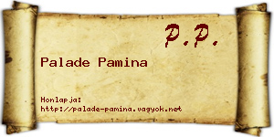 Palade Pamina névjegykártya